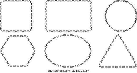 black white chainlink frame set