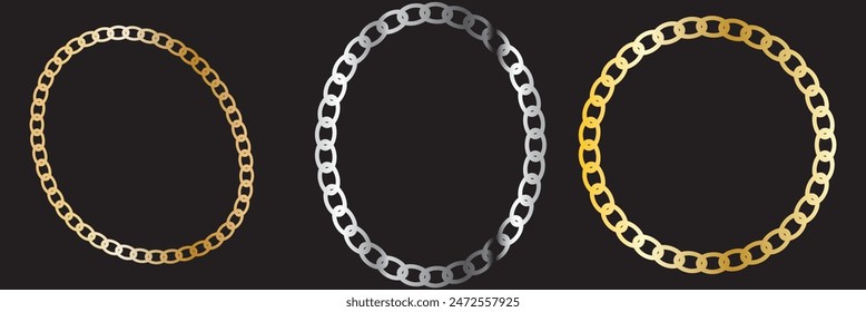 Black and white chains vector seamless pattern