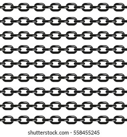 Black and white chains vector seamless pattern