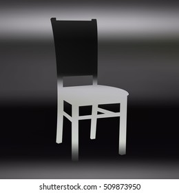 Black and white chair