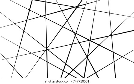 Black and white chaos line pattern/texture/background.