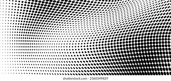 Black and white chaotic halftone texture