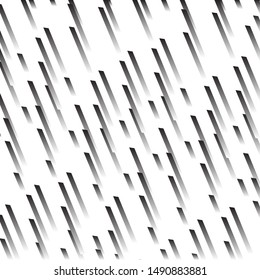 Black and white chaotic lines. Abstract pattern with speed lines. Vector stylish geometrical background for fabric, textile, design, packaging design