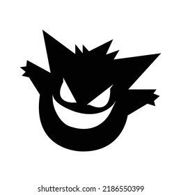 black and white character silhouette vector on four backgrounds