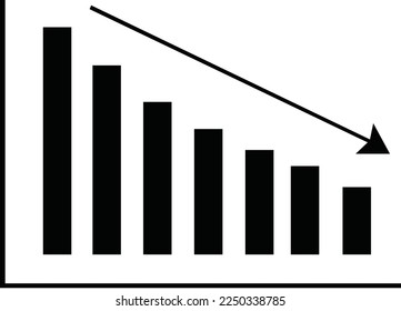 black and white chart business analysis down

