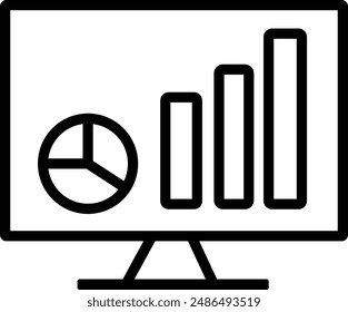 gráficos de comercio en blanco y negro en la computadora