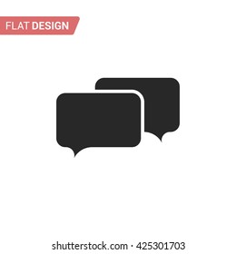 Black and white chat icon