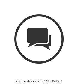 black and white chat icon vector, communication, consult