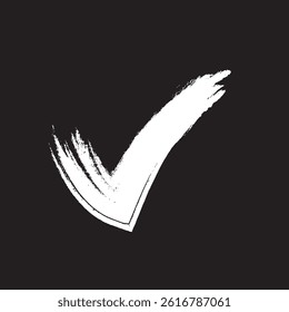 black and white check mark brush