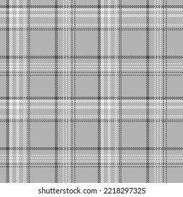 Black and white check plaid seamless vector pattern. Fashion wallpaper cage pixel texture. Scottish background checkered. Printing on shirts, textiles, curtains and for design other of fabric. 