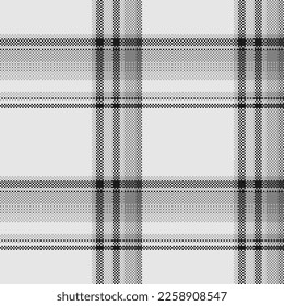 Black and white check plaid seamless vector pattern. Fashion wallpaper cage pixel texture. Scottish background checkered. Printing on shirts, textiles, curtains and for design other of fabric. 