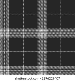 Black and white check plaid seamless vector pattern. Fashion wallpaper cage pixel texture. Scottish background checkered. Printing on shirts, textiles, curtains and for design other of fabric. 