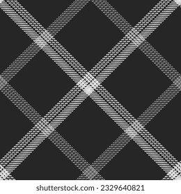 Black and white check plaid seamless vector pattern. Fashion wallpaper cage pixel texture. Scottish background checkered. Printing on shirts, textiles, curtains and for design other of fabric. 