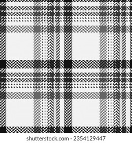 Black and white check plaid seamless vector pattern. Fashion wallpaper cage pixel texture. Scottish background checkered. Printing on shirts, textiles, curtains and for design other of fabric. 
