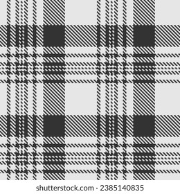 Patrón vectorial sin fisuras para la comprobación en blanco y negro. Textura de píxel en jaula de papel de moda. Antecedentes escoceses revisados. Impresión en camisas, textiles, cortinas y para el diseño de otros tejidos. 