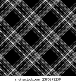 Black and white check plaid seamless vector pattern. Fashion wallpaper cage pixel texture. Scottish background checkered. Printing on shirts, textiles, curtains and for design other of fabric. 