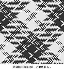 Black and white check plaid seamless vector pattern. Fashion wallpaper cage pixel texture. Scottish background checkered. Printing on shirts, textiles, curtains and for design other of fabric. 