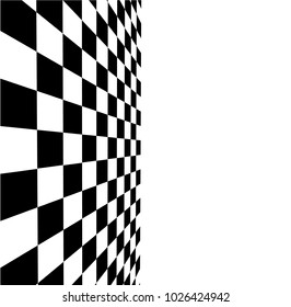 Black and white checker. 3d rendered image. Vector illustration.