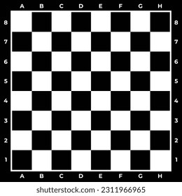 Black and White Checker Box Draft. Checker Board Game Pattern.