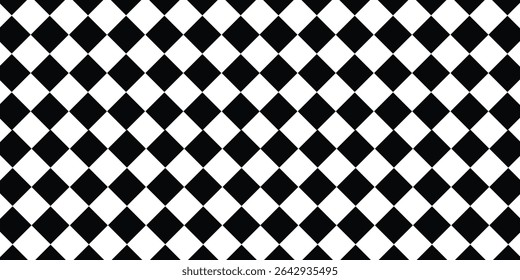 Black and white checkerboard background