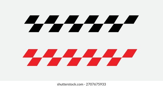  Black and white checkerboard. Checkered flag. Racing stripe heckered pattern. Race car banner seamless