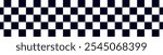 Black and white checkerboard pattern background. Classic checkered race flag car finish line or start line. Flat vector illustration isolated on white background.