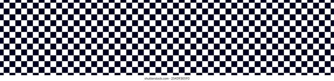 Black and white checkerboard pattern background. Classic checkered race flag car finish line or start line. Flat vector illustration isolated on white background.