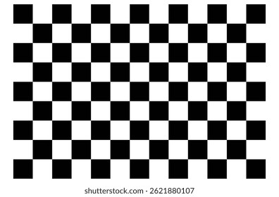 Black and white checkerboard pattern background. Classic black and white checkerboard pattern with high contrast and geometric design, perfect for backgrounds