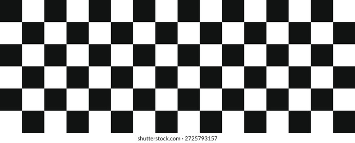 Fondo de patrón de tablero de ajedrez blanco y negro. Cuadrícula geométrica clásica con azulejos cuadrados repetitivos en estilo de alto contraste. Fondo versátil para temas de carreras, diseños, textiles y gráficos modernos.
