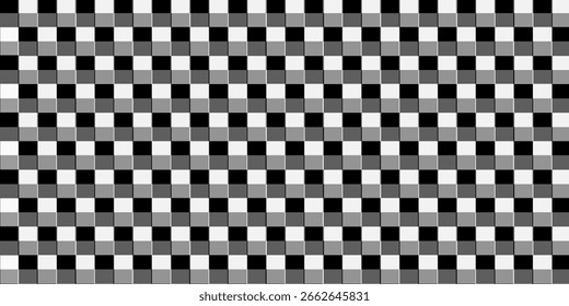 Black white checkerboard seamless background. Black white checkerboard square testure