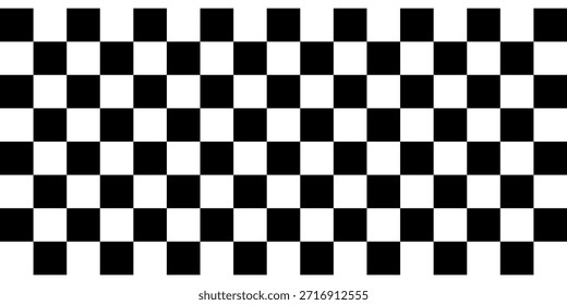 Black white checkerboard seamless pattern or Black and white square grid pattern for background vector illustration