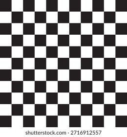 Black white checkerboard seamless pattern or Black and white square grid pattern for background vector illustration