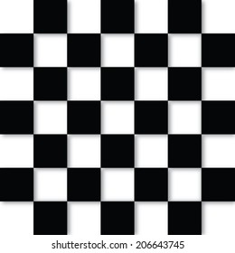 Black and white checkered abstract background.