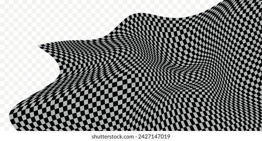 Black and white checkered abstract background. Race background with space for text.