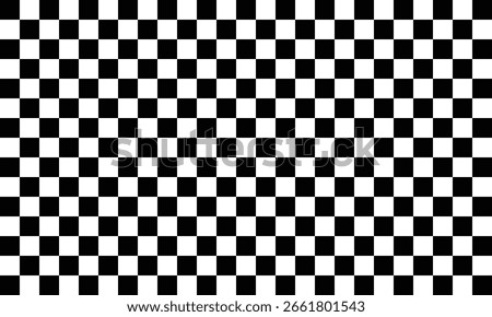 Black and white checkered background. Chess pattern background. Vector illustration