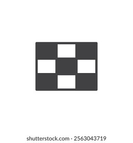 Black and white checkered block vector icon. filled flat sign for mobile concept and web design. Checkered flag glyph icon. Symbol, logo illustration. Vector graphics