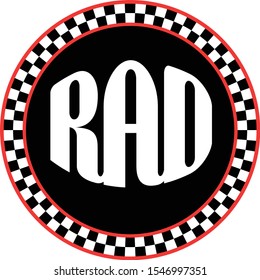 black and white checkered circle rad