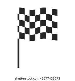 Black and white checkered flag vector for a motorsport racing event 