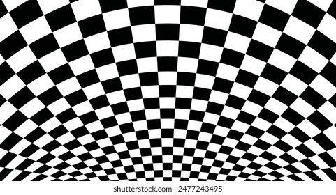black and white checkered floor