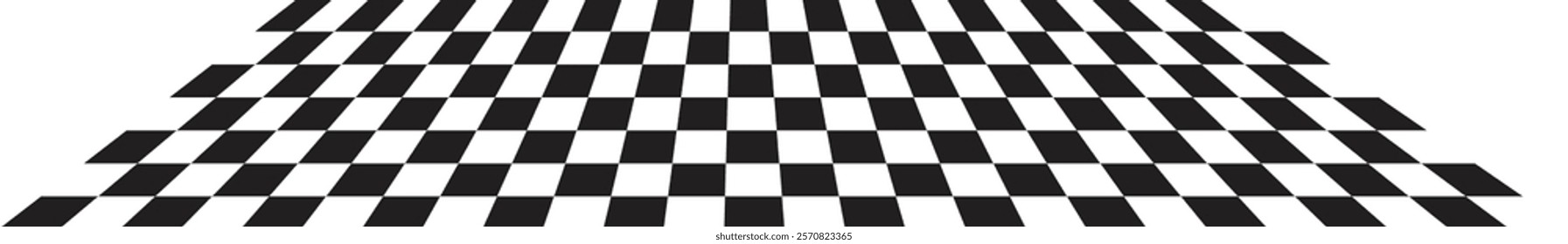 Black and white checkered floor tile illustration	