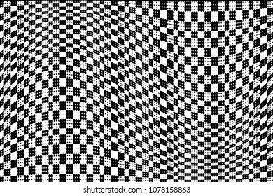 Black and white checkered halftone pattern.Vector illustration with dots. Modern dotted background.Template for web sites, sticker labels,posters, banners, corporate identity, cover design