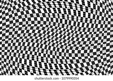 Black and white checkered halftone pattern.Vector illustration with dots. Modern dotted background.Template for web sites, sticker labels,posters, banners, corporate identity, cover design