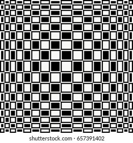 black and white checkered op-art vector background.