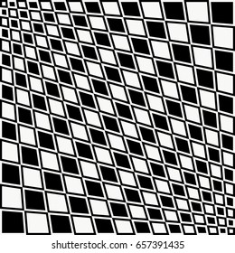 black and white checkered op-art vector background.
