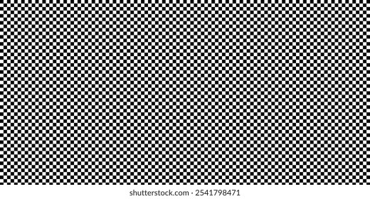 Black and white checkered pattern. Checkerboard seamless pattern. Checkered wallpaper. Abstract checkered chessboard or checkerboard background. Vector illustration.