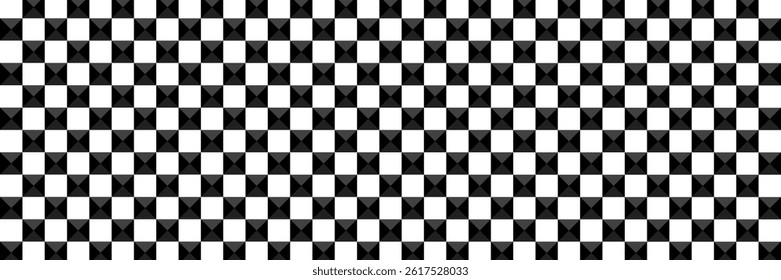 Black and white checkered pattern, Checkerboard seamless pattern