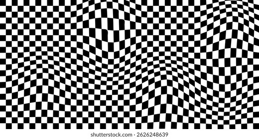 Black and white checkered pattern, Checkerboard seamless pattern. vector