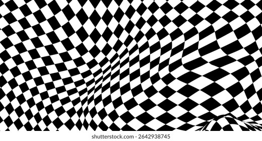 Black and white checkered pattern, Checkerboard seamless pattern
