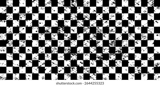 Black and white checkered pattern, Checkerboard seamless pattern