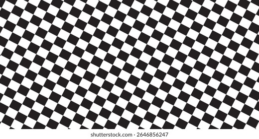 Black and white checkered pattern, Checkerboard seamless pattern. vector illustration